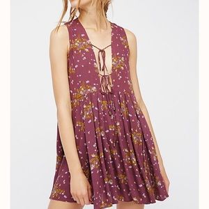 Free People summer dress with an open back.